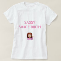 sassy desde o tshirt bonito do emoji da menina do