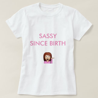 Camiseta sassy desde o tshirt bonito do emoji da menina do