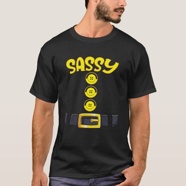 Camiseta Sassy Dwarf Matching Group Halloween Family Costum (Frente)