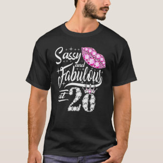 Camiseta Sassy E Fabuloso Aos 20 Anos De 20 Aniversário C