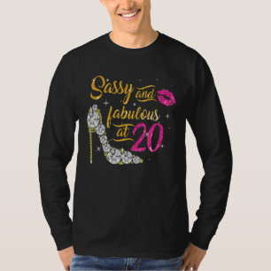 Camiseta Sassy E Fabuloso Aos 20 Anos De Aniversário De 20