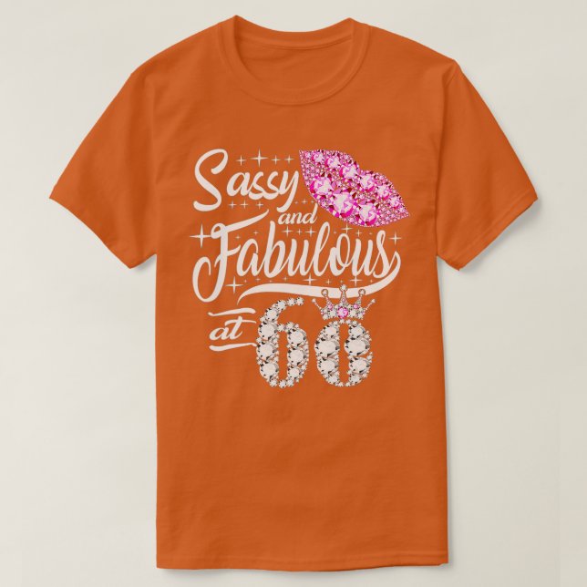 Camiseta Sassy E Fabuloso Aos 60 Anos 60 Anos Aniversário C (Frente do Design)