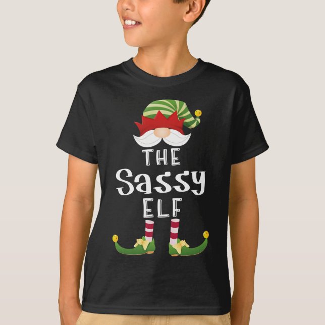 Camiseta Sassy Elf Natal Funny Partido Pajama (Frente)