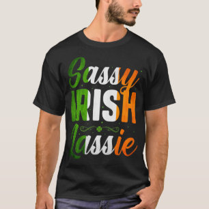 Camiseta Sassy Irish Lassie Funny Womens Girls St Patricks