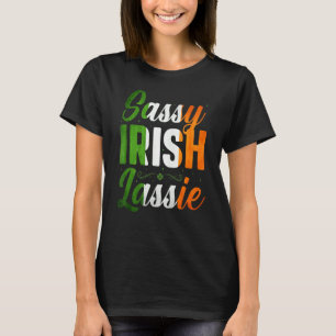 Camiseta Sassy Irish Lassie Happy Dia de São Patrício Em Ma