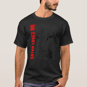 Camiseta Satã Ateu Satã Ateísta Me Ama Satânico oculto A