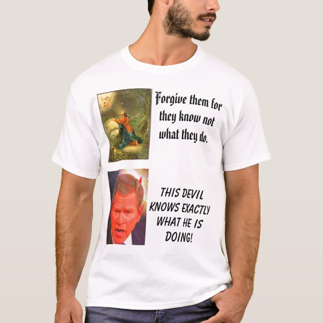 Camiseta SATÃ, cristo no jardim de Gethsemane, este… (Frente)