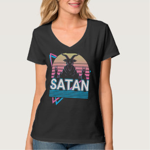 Camiseta Satã de Baphomet Goat Pentagram Occult Satanic Hor