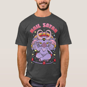 Camiseta Satã de granizo de Baphomet Gótico de Pastel Pen