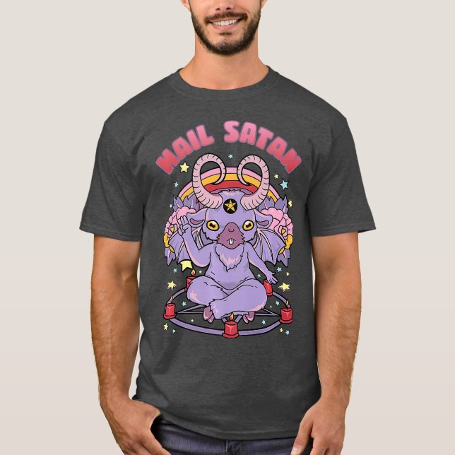 Camiseta Satã de granizo de Baphomet Gótico de Pastel Penta (Frente)