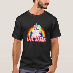 Camiseta Satã de granizo Unicorn Engraçado Morte Satânica d
