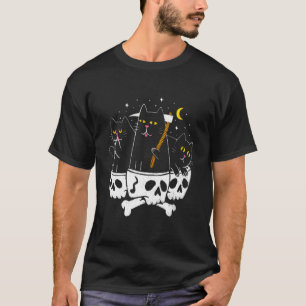 Camiseta Satã de Grim Reaper Cat Demonic Mau Devil Occult S