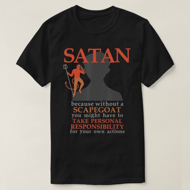 Camiseta Satã me ama Baphomet Devil 666 Scapegoat Agnost (Frente do Design)