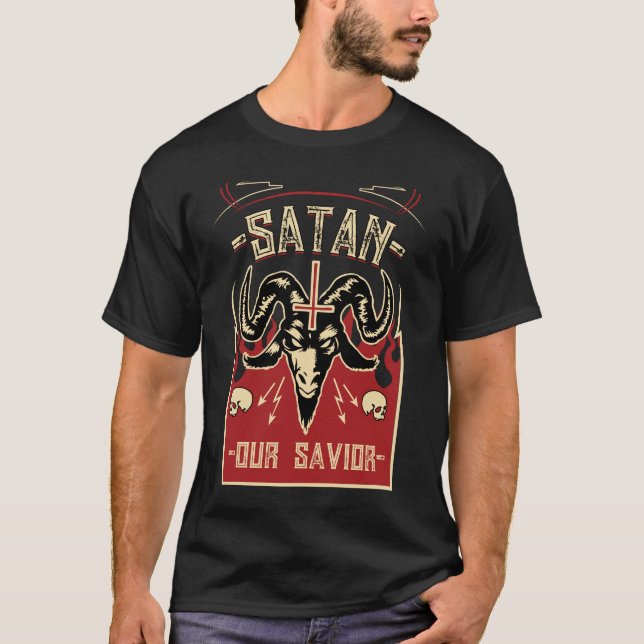 Camiseta Satã nosso salvador (Frente)