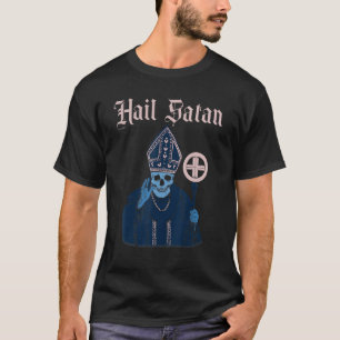 Camiseta Satã Satanás Vintage Horror Igreja Demônio Homens