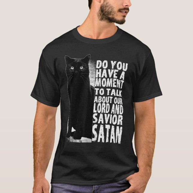 Camiseta Satã Satânica,  e Gótica Satânica, oculta W (Frente)