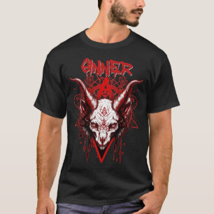 Camiseta Satanás Satanás Occult Baphomet Head Satanás Goat