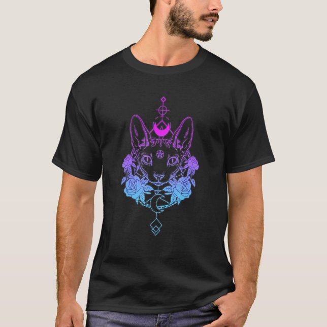 Camiseta Satanás Satânicos O da Satã Gótico de Vaporwave Ga (Frente)