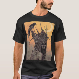 Camiseta Satanic Goat Satanic Mask Grunge Gothic Gótico com