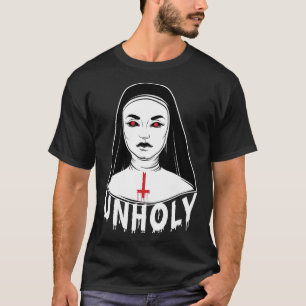 Camiseta Satanic Nun Unholy Gothic Mau Lucifer Occult Witc