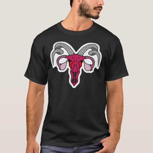 Camiseta Satanic Uterus Sticker (Frente)