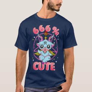 Camiseta Satanic Yami Kawaii Gótico Fairy Kei Occult 666 Cu