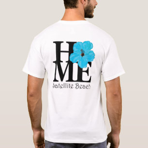Camiseta Satélite Beach HOME Blue Hibiscus
