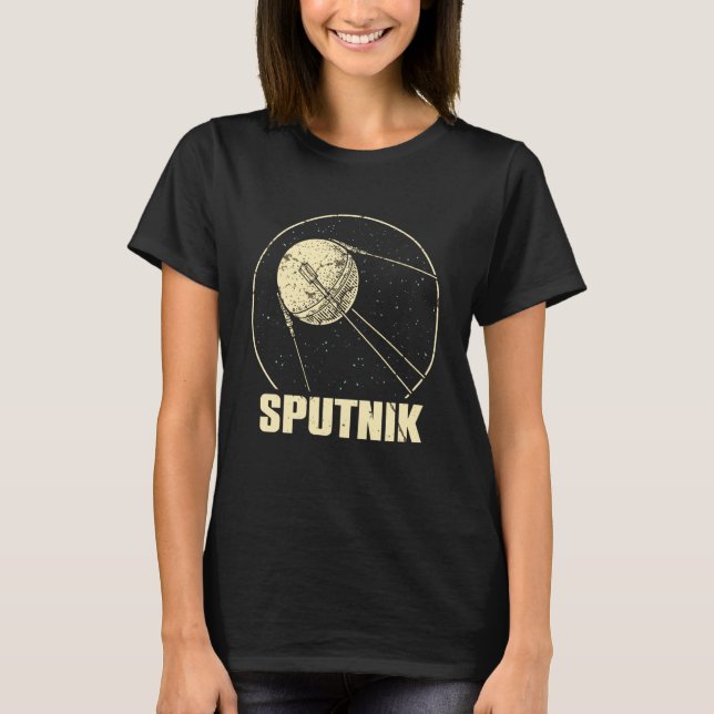Camiseta Satélite Espacial Sputnik União Soviética Espaço E (Frente)