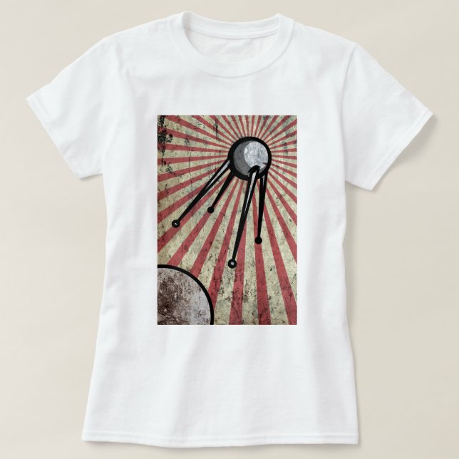 Camiseta Satélite retro (Frente do Design)