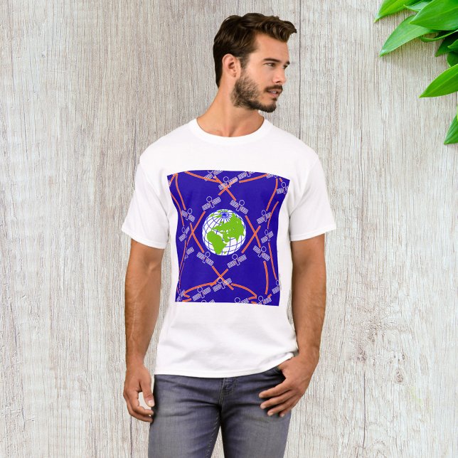 Camiseta Satélites orbitando a Terra (Criador carregado)