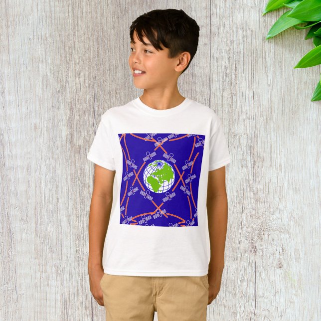 Camiseta Satélites orbitando a Terra (Criador carregado)