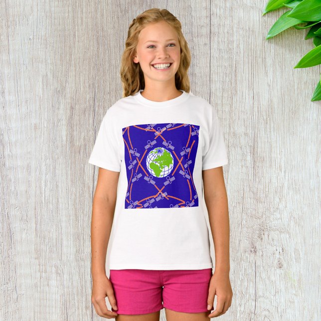 Camiseta Satélites orbitando a Terra (Criador carregado)