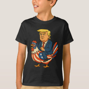 Camiseta Sátira de Trump Frango Jockey - Humor Político Div