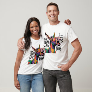 Camiseta Sátira Política de Burro Cantante Engraçado e Louc