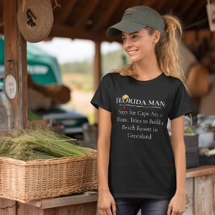 Camiseta Satírica Flórida, Groelândia, Resort Women