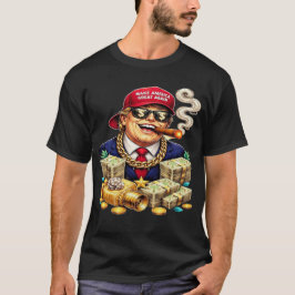 Camiseta Satirical MAGA Billionaire Cartoon — Retro Pop Art