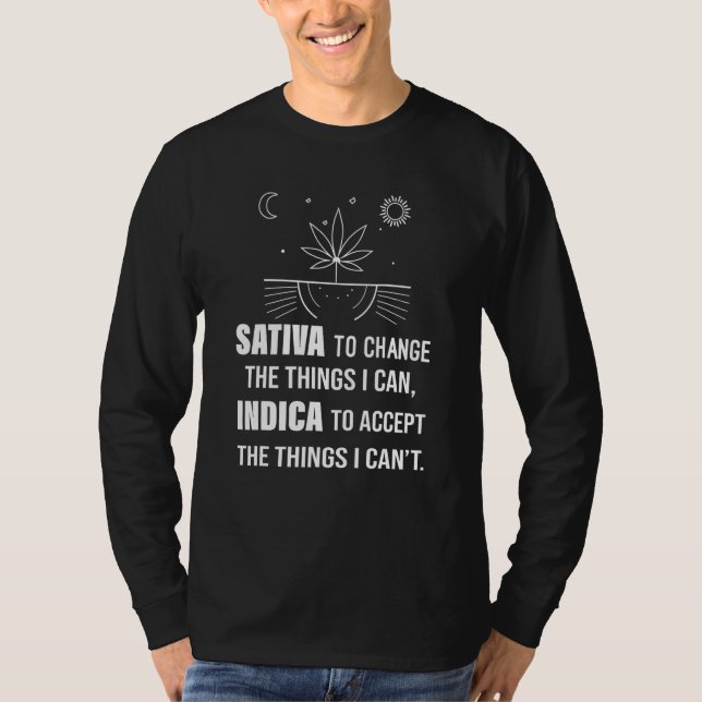 Camiseta Sativa Para Alterar Indicador Aceita As Coisas Que (Frente)