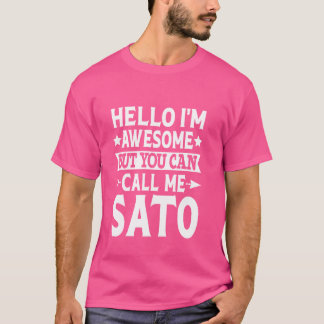 Camiseta Sato Surname Me Chame De Sobrenome Da Equipe Sato