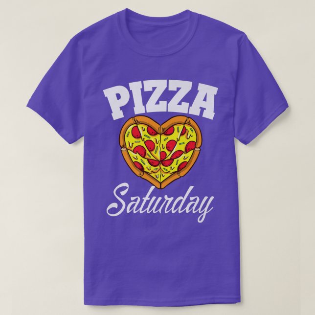 Camiseta Saturday Pizza Night Funny Pizza Lover Fast Food 1 (Frente do Design)