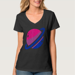 Camiseta Saturn Bi Pride Lgbt Bisexualidade Marca Igualdade