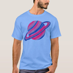 Camiseta Saturn Biseuality Flag LGBT Prioridade Queer Proud