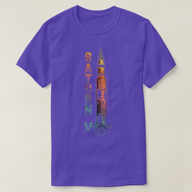 Camiseta Saturn V Rocket (Frente do Design)
