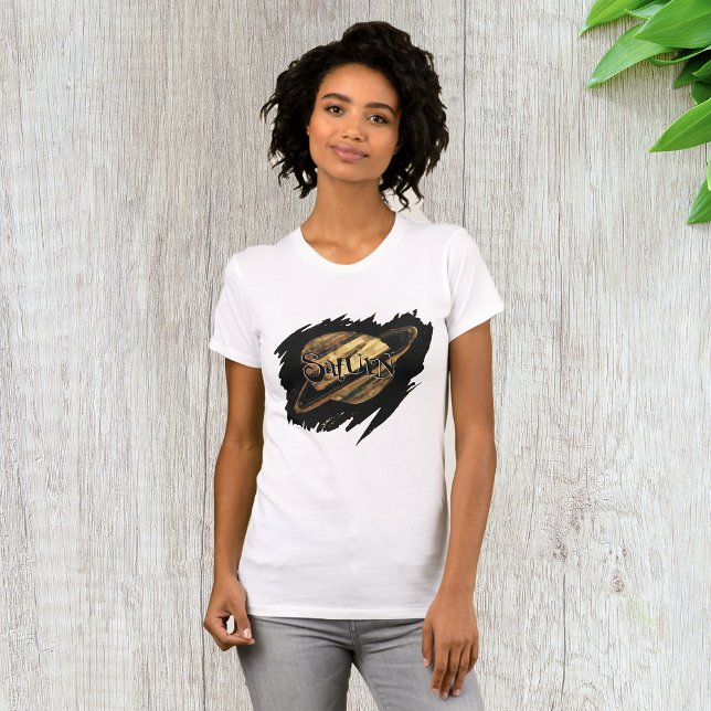 Camiseta Saturn Womens T-Shirt (Criador carregado)