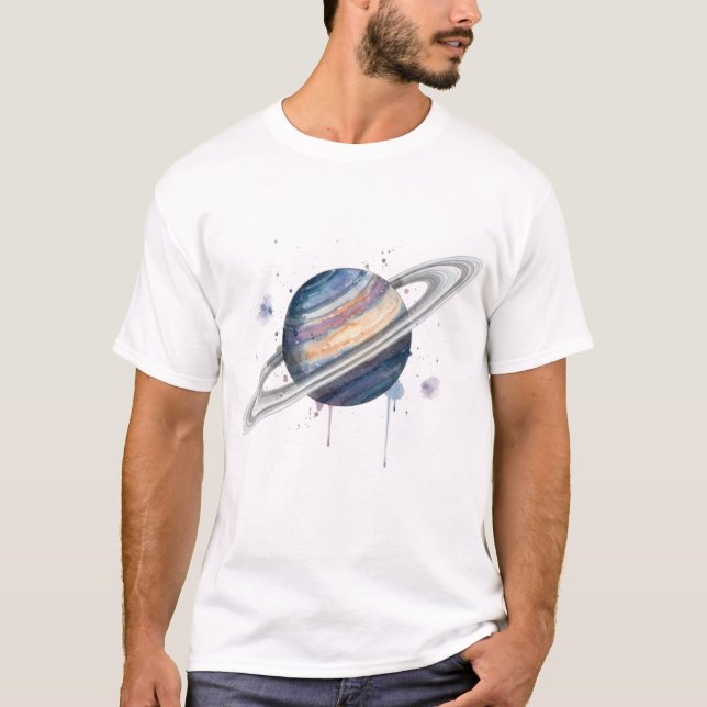 Camiseta Saturno Colorido (Frente)