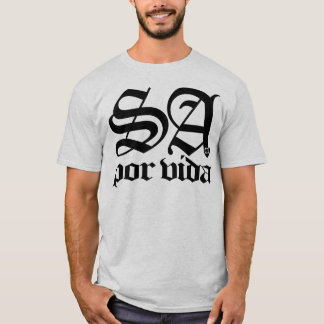 Camiseta SATX POR VIDA 210 para o preto inglês velho da