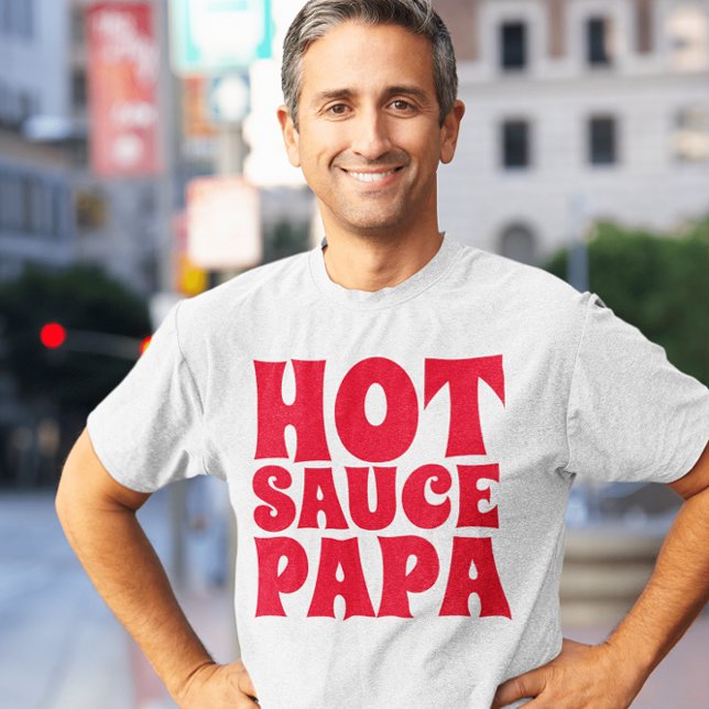 CAMISETA SAUCE PAPA QUENTE MENS PAI T-SHIRTS (Criador carregado)