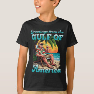 Camiseta Saudação Do Patriótico Golfo Da América Dos Eua