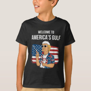 Camiseta Saudação Do Patriótico Praia Do Golfo Da América