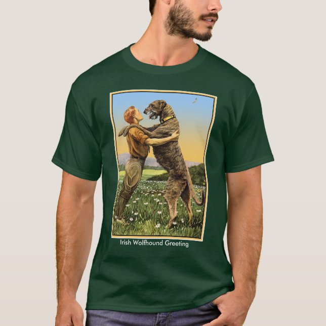 Camiseta "Saudação do Wolfhound Irlandês" (Frente)