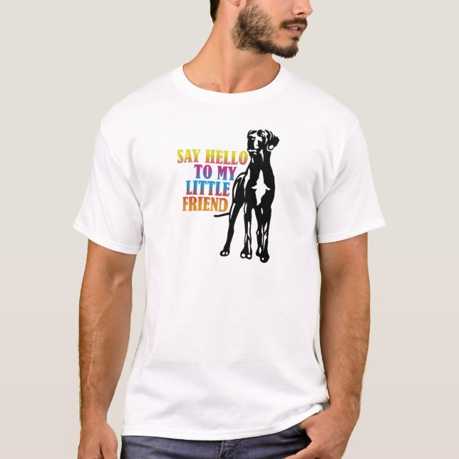 Camiseta Saudação Engraçada do Great Dane (Frente)